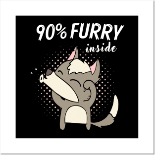 90% Furry Fursona Furries Fandom Fursuit Posters and Art